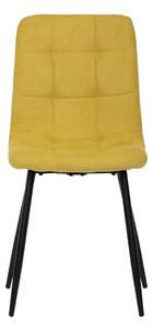 Jídelní židle SUSAN — kov, látka, více barev Žlutá