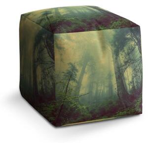 Sablio Taburet Cube Temný les - 40x40x40 cm