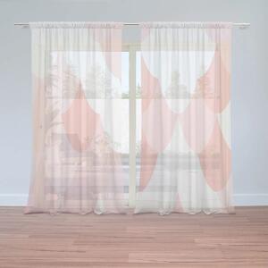 Sablio Záclony Růžové obloučky: 2ks 150x250cm