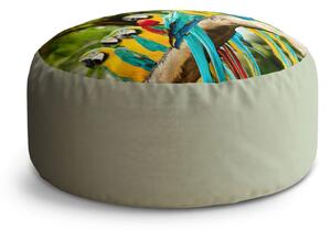 Sablio Taburet Circle Papoušci na větvi: 38x48 cm