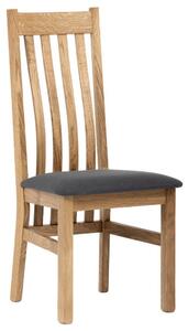 Jídelní židle FLINT — masiv dub, látka, více barev Antracitová
