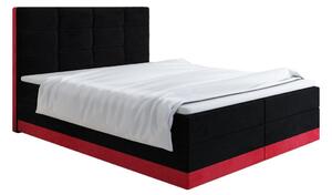 Čalouněná postel 140x200 LILLIANA 1 - černá / červená