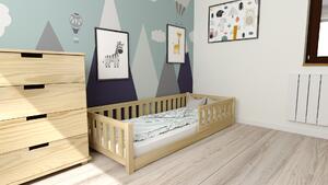 Dětská Montessori postel PINELO 90 x 200 cm, borovice Matrace: Bez matrace, Rošt: Bez roštu