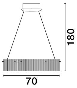 Moderní lustr na lanku Pauline 70 – LED