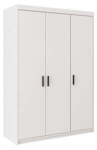 Třídveřová šatní skříň ADELINA - šířka 133 cm, bílá