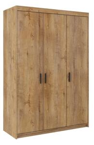 Třídveřová šatní skříň ADELINA - šířka 133 cm, dub lefkas