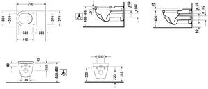 Duravit Starck 3 záchodová mísa závěsný bílá 22030900001