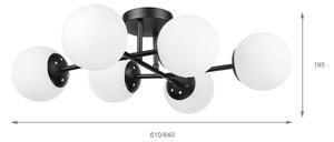 Brilagi - Přisazený lustr MALONY 6xE14/20W/230V černá