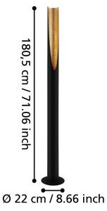 Eglo 39759 - LED Stojací lampa PREBONE 1xGU10/4,7W/230V černá/zlatá