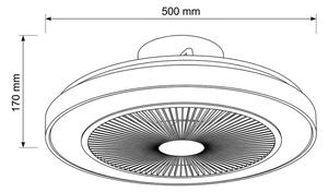 Brilagi - LED Stmívatelný stropní ventilátor LED/38W/230V 50 cm bílá/hnědá + DO