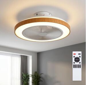 Brilagi - LED Stmívatelný stropní ventilátor LED/38W/230V 50 cm bílá/hnědá + DO