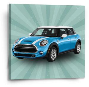 Sablio Obraz Mini sedan Zelené pozadí - 50x50 cm