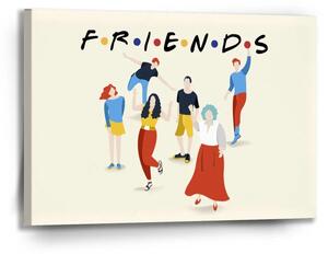 Sablio Obraz Seriál přátelé FRIENDS Postavy - 90x60 cm