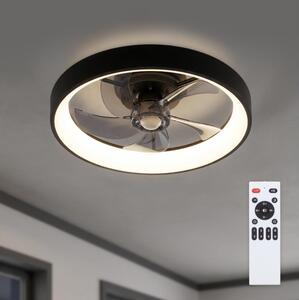 Brilagi - LED Stmívatelný stropní ventilátor LED/34W/230V pr. 50 cm černá + DO