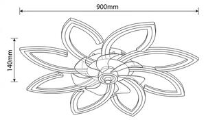 Brilagi - LED Stmívatelný stropní ventilátor LED/43W/230V pr. 90 cm bílá + DO