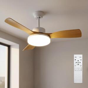 Brilagi - LED Stmívatelný stropní ventilátor LED/34W/230V 106 cm bílá/hnědá + DO