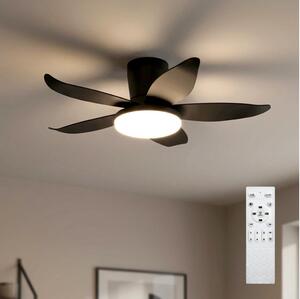 Brilagi - LED Stmívatelný stropní ventilátor LED/32W/230V pr. 95 cm černá + DO