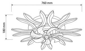 Brilagi - LED Stmívatelný stropní ventilátor LED/70W/230V pr. 76 cm černá + DO