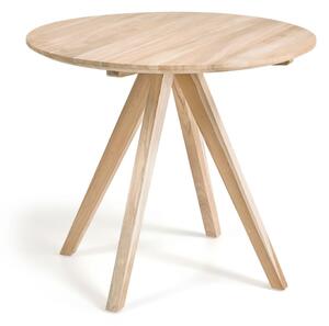 Jídelní stůl z teakového dřeva Kave Home Maial, ø 90 cm