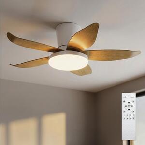 Brilagi - LED Stmívatelný stropní ventilátor LED/32W/230V 95 cm bílá/hnědá + DO