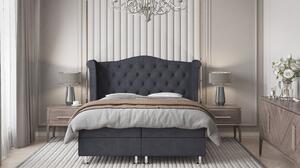 Čalouněná manželská postel ELSA - 160x200, černá