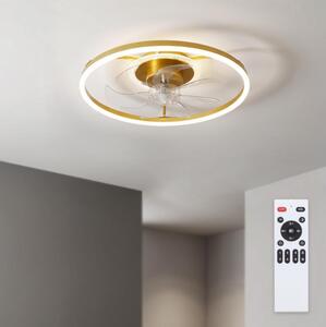 Brilagi - LED Stmívatelný stropní ventilátor LED/66W/230V 55 cm bílá/zlatá + DO
