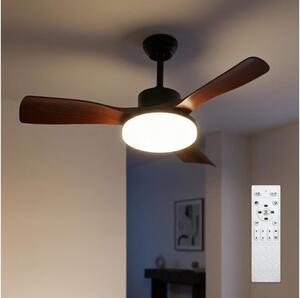 Brilagi - LED Stmívatelný stropní ventilátor LED/34W/230V 106 cm černá/hnědá +DO