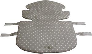WOOD PARTNER Rostoucí židle - textilní sedák velký šedý puntík