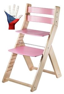 Rostoucí židle pro prvňáčka SANDY Barva: lak/růžová