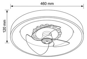 Brilagi - LED Stmívatelný stropní ventilátor LED/34W/230V pr. 46 cm hnědá + DO