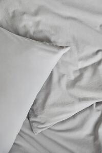 Světle šedé povlečení na dvoulůžko ze stonewashed bavlny Bonami Selection, 200 x 200 cm