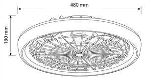 Brilagi - LED Stmívatelný stropní ventilátor LED/40W/230V pr. 48 cm bílá + DO