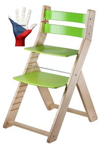 Rostoucí židle pro prvňáčka SANDY Barva: lak/zelená