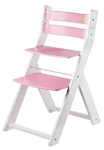 WOOD PARTNER Rostoucí židle SANDY bílá Barva: bílá/růžová