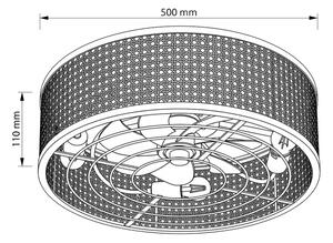 Brilagi - Stropní ventilátor 4xE27/40W/230V pr. 50 cm bambus + DO