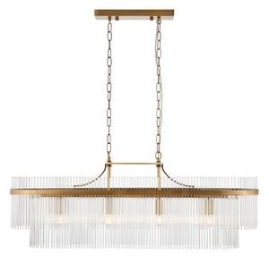 Endon 112573 - Lustr na řetězu MARIETTA 4xE14/6W/230V mosaz/čirá