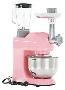 TEMPO-KONDELA KANTE, kuchyňský robot, 1800 W, 5 l, růžová / chrom
