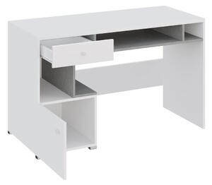 Psací stůl MUONIO - dub / beton / bílý