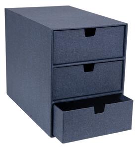 Modrý zásuvkový box se 3 šuplíky Bigso Box of Sweden Ingrid