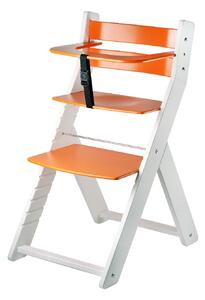 WOOD PARTNER ergonomická rostoucí židle LUCA BÍLÁ Barva: bílá/žlutá