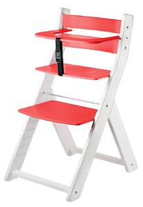 WOOD PARTNER ergonomická rostoucí židle LUCA BÍLÁ Barva: bílá/červená