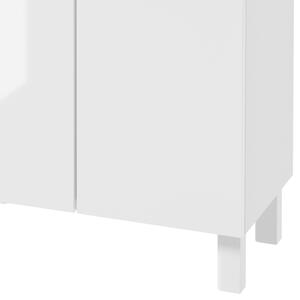 Umyvadlová skříňka s umyvadlem SATURNIN D60 bílá/bílá vysoký lesk