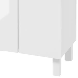 Umyvadlová skříňka s umyvadlem SATURNIN D50 bílá/bílá vysoký lesk