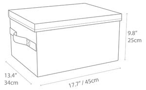 Šedý úložný box Bigso Box of Sweden Wanda, 34 x 25 cm
