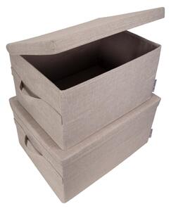 Béžový úložný box Bigso Box of Sweden Wanda, 34 x 25 cm