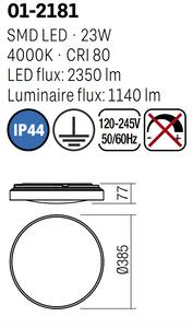 Stropní koupelnové LED světlo/LED 23W/4000K