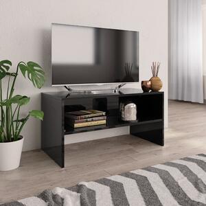 TV stolek černý s vysokým leskem 80 x 40 x 40 cm dřevotříska