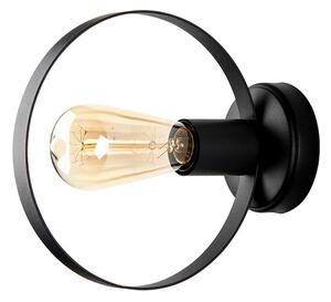 Černé nástěnné svítidlo Squid Lighting Circle, výška 20 cm