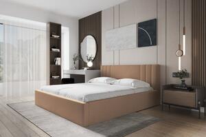 Manželská postel s úložným prostorem KATLIN - 160x200, béžová