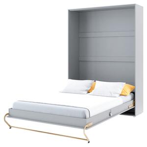 Sklápěcí postel CONCEPT PRO CP-01 šedá, 140x200 cm, vertikální